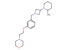 4-[2-(3-{[3-(2-methyl-1-piperidinyl)-1-azetidinyl]methyl}phenoxy)ethyl]morpholine