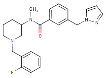N-[1-(2-fluorobenzyl)-3-piperidinyl]-N-methyl-3-(1H-pyrazol-1-ylmethyl)benzamide