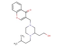 3-{[3-(2-hydroxyethyl)-4-(3-methylbutyl)-1-piperazinyl]methyl}-4H-chromen-4-one