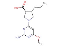 (3S*,4S*)-1-(2-amino-6-methoxy-4-pyrimidinyl)-4-propyl-3-pyrrolidinecarboxylic acid