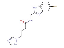 N-[(5-fluoro-1H-benzimidazol-2-yl)methyl]-4-(1H-1,2,4-triazol-1-yl)butanamide