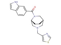 (1S*,5R*)-6-(1H-indol-6-ylcarbonyl)-3-(1,3-thiazol-4-ylmethyl)-3,6-diazabicyclo[3.2.2]nonane