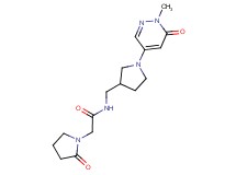N-{[1-(1-methyl-6-oxo-1,6-dihydro-4-pyridazinyl)-3-pyrrolidinyl]methyl}-2-(2-oxo-1-pyrrolidinyl)acetamide