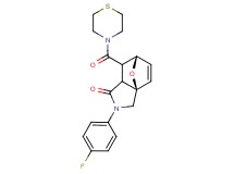(3aR*,6S*)-2-(4-fluorophenyl)-7-(thiomorpholin-4-ylcarbonyl)-2,3,7,7a-tetrahydro-3a,6-epoxyisoindol-1(6H)-one
