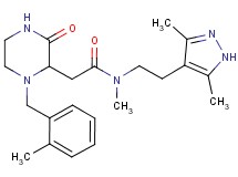 N-[2-(3,5-dimethyl-1H-pyrazol-4-yl)ethyl]-N-methyl-2-[1-(2-methylbenzyl)-3-oxo-2-piperazinyl]acetamide