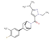 (3-endo)-8-[(1-ethyl-3-isopropyl-1H-pyrazol-5-yl)carbonyl]-3-(4-fluoro-3-methylphenyl)-8-azabicyclo[3.2.1]octane