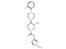 (3R*,4R*)-4-[4-(2-fluorophenyl)-1-piperazinyl]-1-[(1-methyl-1H-pyrrol-3-yl)acetyl]-3-piperidinol