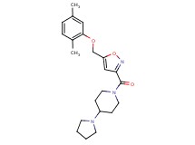 1-({5-[(2,5-dimethylphenoxy)methyl]-3-isoxazolyl}carbonyl)-4-(1-pyrrolidinyl)piperidine