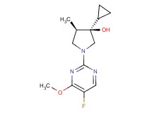 (3R*,4R*)-3-cyclopropyl-1-(5-fluoro-4-methoxy-2-pyrimidinyl)-4-methyl-3-pyrrolidinol