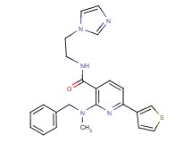 2-[benzyl(methyl)amino]-N-[2-(1H-imidazol-1-yl)ethyl]-6-(3-thienyl)nicotinamide