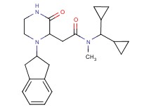 N-(dicyclopropylmethyl)-2-[1-(2,3-dihydro-1H-inden-2-yl)-3-oxo-2-piperazinyl]-N-methylacetamide