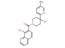 7-{[4-hydroxy-4-(5-methylpyridin-2-yl)piperidin-1-yl]carbonyl}quinolin-8-ol