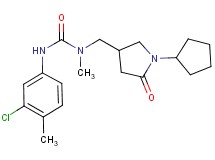 N'-(3-chloro-4-methylphenyl)-N-[(1-cyclopentyl-5-oxopyrrolidin-3-yl)methyl]-N-methylurea
