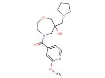 4-(2-methoxyisonicotinoyl)-6-(pyrrolidin-1-ylmethyl)-1,4-oxazepan-6-ol