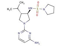 N-[rel-(3R,4S)-1-(4-amino-2-pyrimidinyl)-4-isopropyl-3-pyrrolidinyl]-1-pyrrolidinesulfonamide hydrochloride
