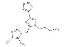 1-butyl-5-[(4,5-dimethyl-1H-imidazol-1-yl)methyl]-3-(2-furyl)-1H-1,2,4-triazole