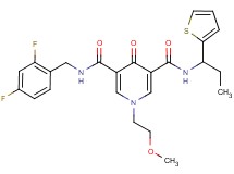 N-(2,4-difluorobenzyl)-1-(2-methoxyethyl)-4-oxo-N'-[1-(2-thienyl)propyl]-1,4-dihydro-3,5-pyridinedicarboxamide