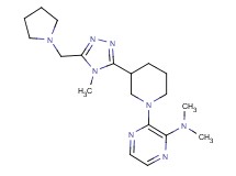 N,N-dimethyl-3-{3-[4-methyl-5-(pyrrolidin-1-ylmethyl)-4H-1,2,4-triazol-3-yl]piperidin-1-yl}pyrazin-2-amine