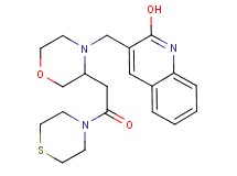 3-({3-[2-oxo-2-(4-thiomorpholinyl)ethyl]-4-morpholinyl}methyl)-2-quinolinol