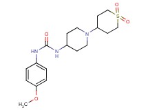 N-[1-(1,1-dioxidotetrahydro-2H-thiopyran-4-yl)piperidin-4-yl]-N'-(4-methoxyphenyl)urea