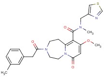 9-methoxy-N-methyl-3-[(3-methylphenyl)acetyl]-7-oxo-N-(1,3-thiazol-4-ylmethyl)-1,2,3,4,5,7-hexahydropyrido[1,2-d][1,4]diazepine-10-carboxamide