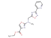 ethyl 2-(methyl{[3-(2-pyridinyl)-1,2,4-oxadiazol-5-yl]methyl}amino)-1,3-oxazole-4-carboxylate