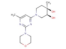 (3S*,4R*)-4-methyl-1-(6-methyl-2-morpholin-4-ylpyrimidin-4-yl)piperidine-3,4-diol