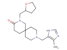 9-[(4-methyl-1H-imidazol-5-yl)methyl]-2-(tetrahydro-2-furanylmethyl)-2,9-diazaspiro[5.5]undecan-3-one