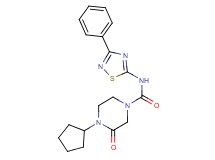 4-cyclopentyl-3-oxo-N-(3-phenyl-1,2,4-thiadiazol-5-yl)piperazine-1-carboxamide