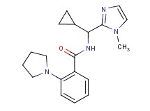 N-[cyclopropyl(1-methyl-1H-imidazol-2-yl)methyl]-2-pyrrolidin-1-ylbenzamide