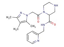 N-(2-pyridinylmethyl)-1-[(3,4,5-trimethyl-1H-pyrazol-1-yl)acetyl]-2-piperazinecarboxamide