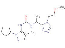 N-(1-cyclopentyl-4-methyl-1H-pyrazol-5-yl)-N'-{1-[4-(2-methoxyethyl)-4H-1,2,4-triazol-3-yl]ethyl}urea