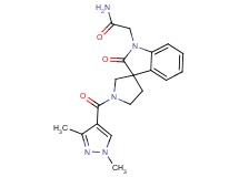 2-[1'-[(1,3-dimethyl-1H-pyrazol-4-yl)carbonyl]-2-oxospiro[indole-3,3'-pyrrolidin]-1(2H)-yl]acetamide