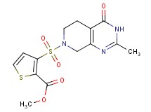methyl 3-[(2-methyl-4-oxo-4,5,6,8-tetrahydropyrido[3,4-d]pyrimidin-7(3H)-yl)sulfonyl]thiophene-2-carboxylate