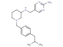 5-({[1-(4-isobutylbenzyl)-3-piperidinyl]amino}methyl)-2-pyrimidinamine
