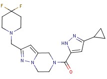 5-[(3-cyclopropyl-1H-pyrazol-5-yl)carbonyl]-2-[(4,4-difluoro-1-piperidinyl)methyl]-4,5,6,7-tetrahydropyrazolo[1,5-a]pyrazine