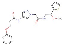 N-[1-(2-{[2-methoxy-2-(2-thienyl)ethyl]amino}-2-oxoethyl)-1H-pyrazol-4-yl]-3-phenoxypropanamide