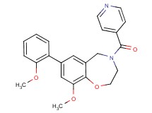 4-isonicotinoyl-9-methoxy-7-(2-methoxyphenyl)-2,3,4,5-tetrahydro-1,4-benzoxazepine