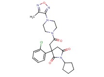 3-(2-chlorophenyl)-1-cyclopentyl-3-{2-[4-(4-methyl-1,2,5-oxadiazol-3-yl)-1-piperazinyl]-2-oxoethyl}-2,5-pyrrolidinedione