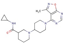 N-cyclopropyl-1'-(3-methylisoxazolo[5,4-d]pyrimidin-4-yl)-1,4'-bipiperidine-3-carboxamide