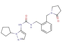 N-(1-cyclopentyl-1H-pyrazol-5-yl)-N'-{2-[(2-oxopyrrolidin-1-yl)methyl]benzyl}urea