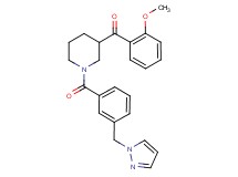 (2-methoxyphenyl){1-[3-(1H-pyrazol-1-ylmethyl)benzoyl]-3-piperidinyl}methanone