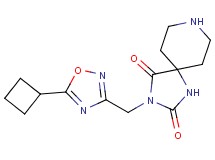 3-[(5-cyclobutyl-1,2,4-oxadiazol-3-yl)methyl]-1,3,8-triazaspiro[4.5]decane-2,4-dione