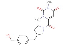 6-({3-[4-(hydroxymethyl)benzyl]pyrrolidin-1-yl}carbonyl)-1,3-dimethylpyrimidine-2,4(1H,3H)-dione