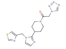 1-(1H-tetrazol-1-ylacetyl)-4-[1-(1,3-thiazol-4-ylmethyl)-1H-imidazol-2-yl]piperidine