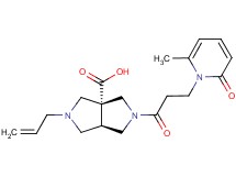 (3aR*,6aR*)-2-allyl-5-[3-(6-methyl-2-oxo-1(2H)-pyridinyl)propanoyl]hexahydropyrrolo[3,4-c]pyrrole-3a(1H)-carboxylic acid
