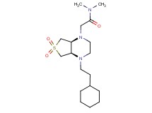 2-[(4aR*,7aS*)-4-(2-cyclohexylethyl)-6,6-dioxidohexahydrothieno[3,4-b]pyrazin-1(2H)-yl]-N,N-dimethylacetamide