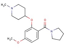4-[5-methoxy-2-(1-pyrrolidinylcarbonyl)phenoxy]-1-methylpiperidine