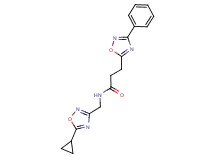 N-[(5-cyclopropyl-1,2,4-oxadiazol-3-yl)methyl]-3-(3-phenyl-1,2,4-oxadiazol-5-yl)propanamide