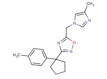 5-[(4-methyl-1H-imidazol-1-yl)methyl]-3-[1-(4-methylphenyl)cyclopentyl]-1,2,4-oxadiazole